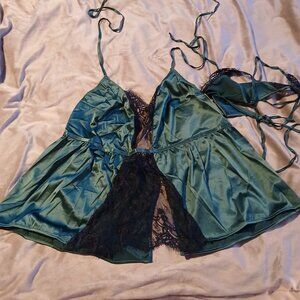 Frederick's of Hollywood Women's Etta Cami and Panty Set 3X/4X NWT Green…